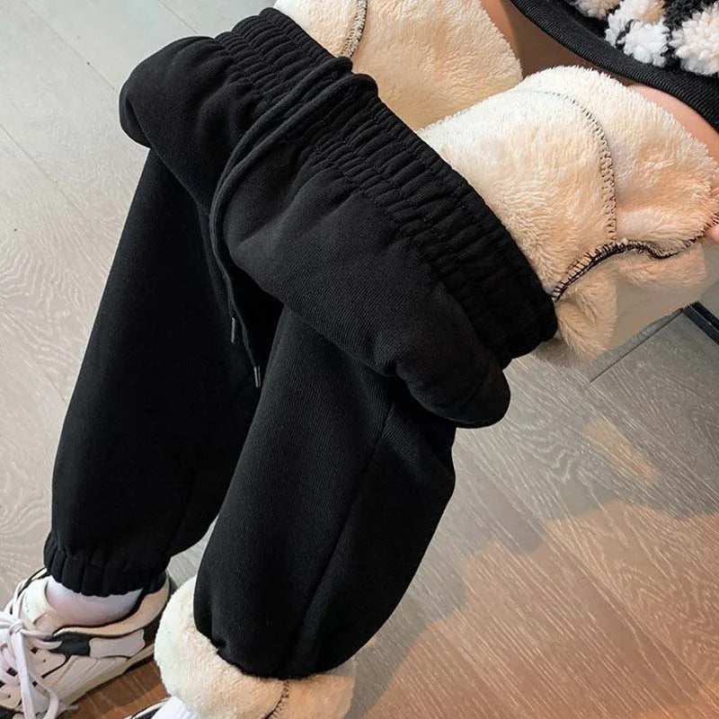 [lämmin lahja] Miesten muhkea vuorattu urheiluhousut