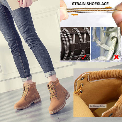 Ihanteellinen lahja - Naisten työ Vedenpitävä vaellus Combat Lace up Low Heel nilkkasaappaat