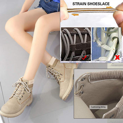 Ihanteellinen lahja - Naisten työ Vedenpitävä vaellus Combat Lace up Low Heel nilkkasaappaat