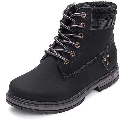 Ihanteellinen lahja - Naisten työ Vedenpitävä vaellus Combat Lace up Low Heel nilkkasaappaat
