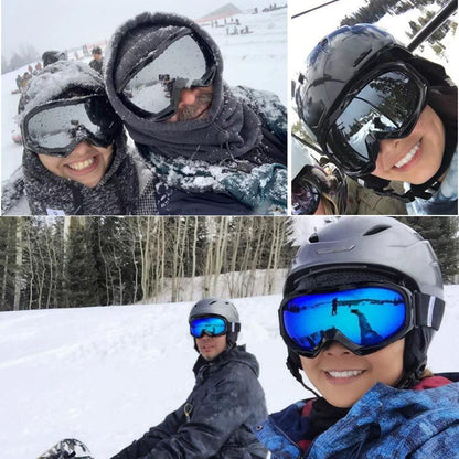 Täydellinen talvivaruste lahja! Suuret näkymät huurtumattomat laskettelulasit