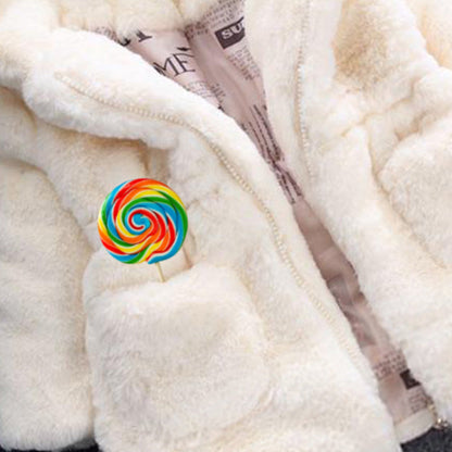 [Paras Lahja Hänelle] Tyttöjen Söpö Paksut Jäniksen Korvat Hupullinen Hupullinen Takki