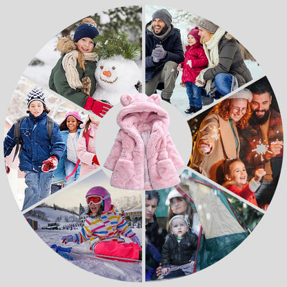 [Paras Lahja Hänelle] Tyttöjen Söpö Paksut Jäniksen Korvat Hupullinen Hupullinen Takki