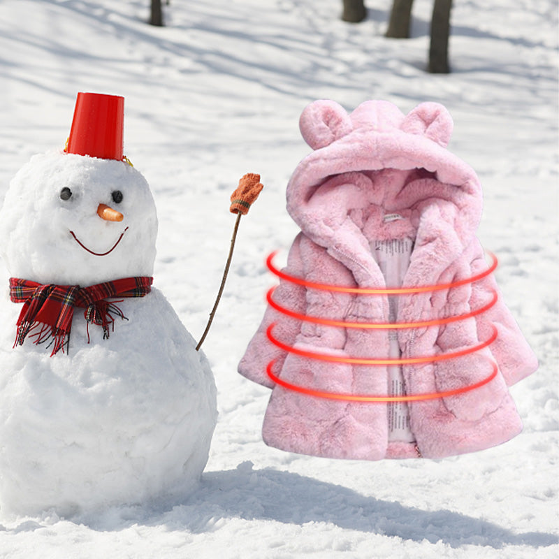 [Paras Lahja Hänelle] Tyttöjen Söpö Paksut Jäniksen Korvat Hupullinen Hupullinen Takki