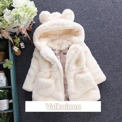 [Paras Lahja Hänelle] Tyttöjen Söpö Paksut Jäniksen Korvat Hupullinen Hupullinen Takki