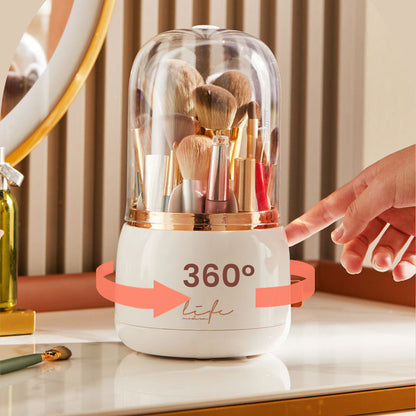 Gift Choice -360 Rotating Dustproof Makeup Brush Holder