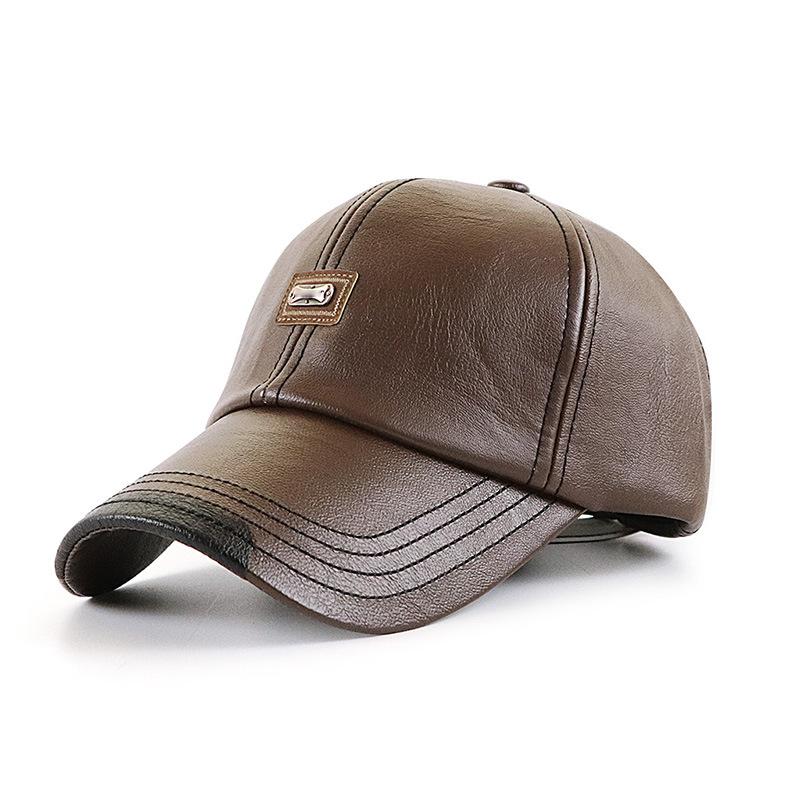 😍🧢 PU-nahkainen visiirilakki miehille