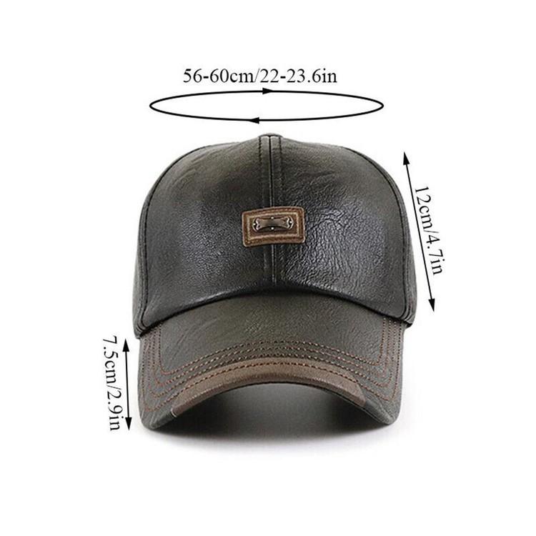 😍🧢 PU-nahkainen visiirilakki miehille
