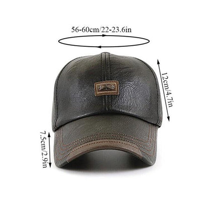 😍🧢 PU-nahkainen visiirilakki miehille