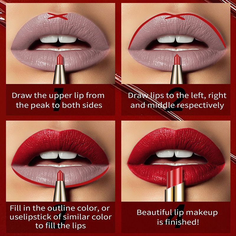 Kaksoispäällysteinen huulipuna Matte Waterproof Non-Fade Non-Sticky Lipstick huulipuna