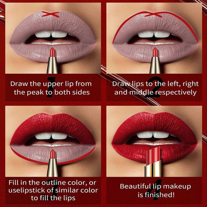 Kaksoispäällysteinen huulipuna Matte Waterproof Non-Fade Non-Sticky Lipstick huulipuna