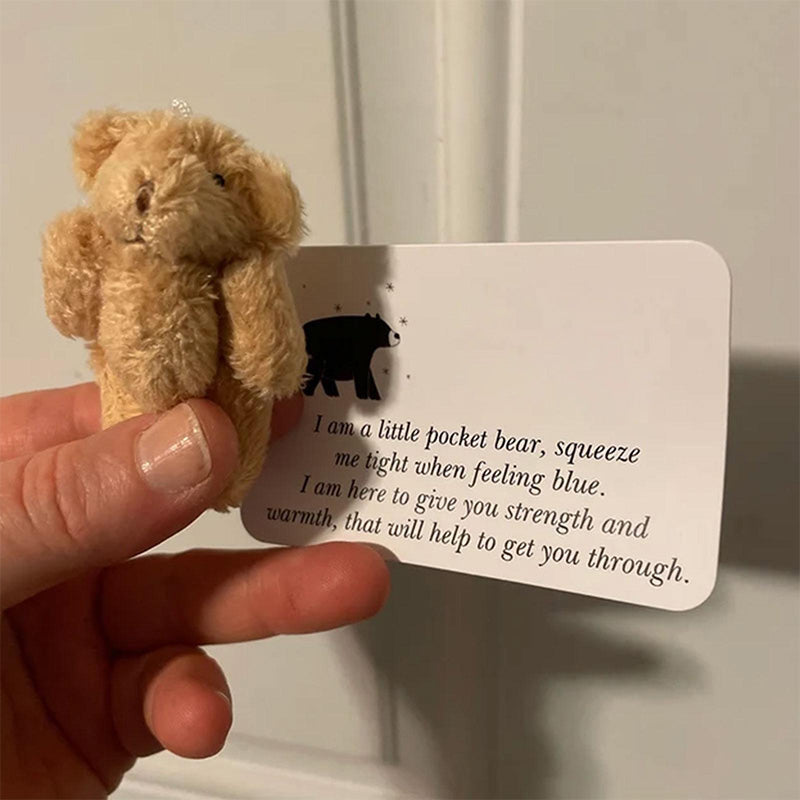 Pieni Taskukarhun Halaus Kortin Kera - Lämmin Lahja