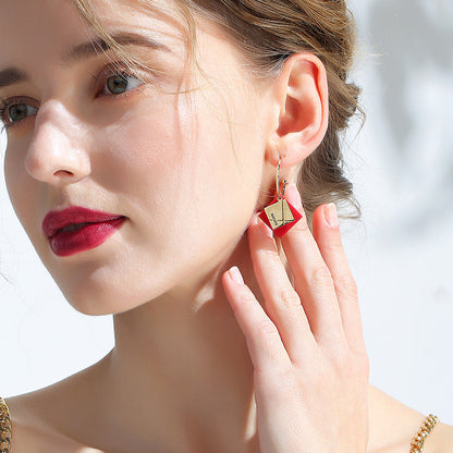 Uusi tuote lanseerattu💖Tyylikkäät Neliöriipuskorvakorut