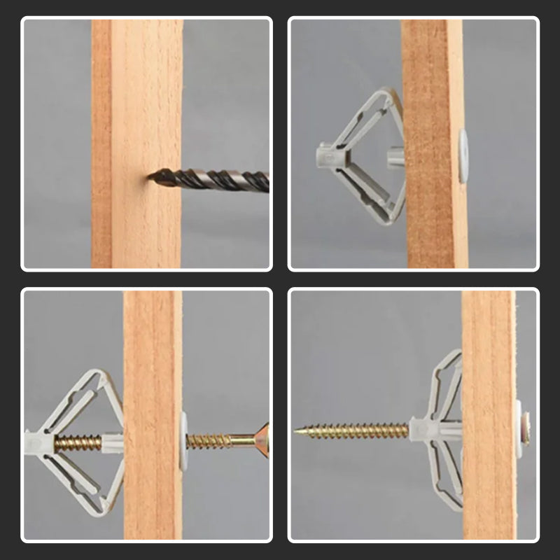 Aircraft / Butterfly Expansion Anchor Bolts Tube & Countersunk ruuvit (50kpl)