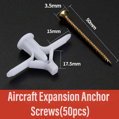 Aircraft / Butterfly Expansion Anchor Bolts Tube & Countersunk ruuvit (50kpl)