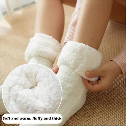 [Lämmin lahja] Twist-kuvio pehmeä liukastumisenesto lämpimät lattiasukat talvella