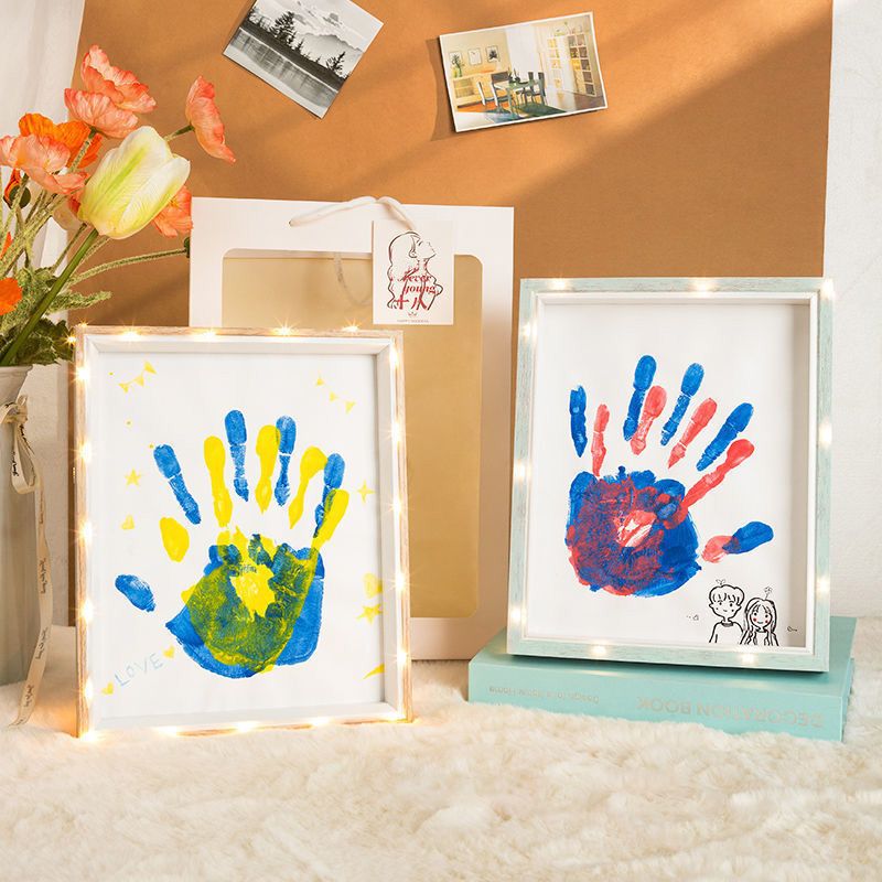 Rakkauslahja - DIY-parin Kädenjälkipakkaus Valokuvakehyksellä