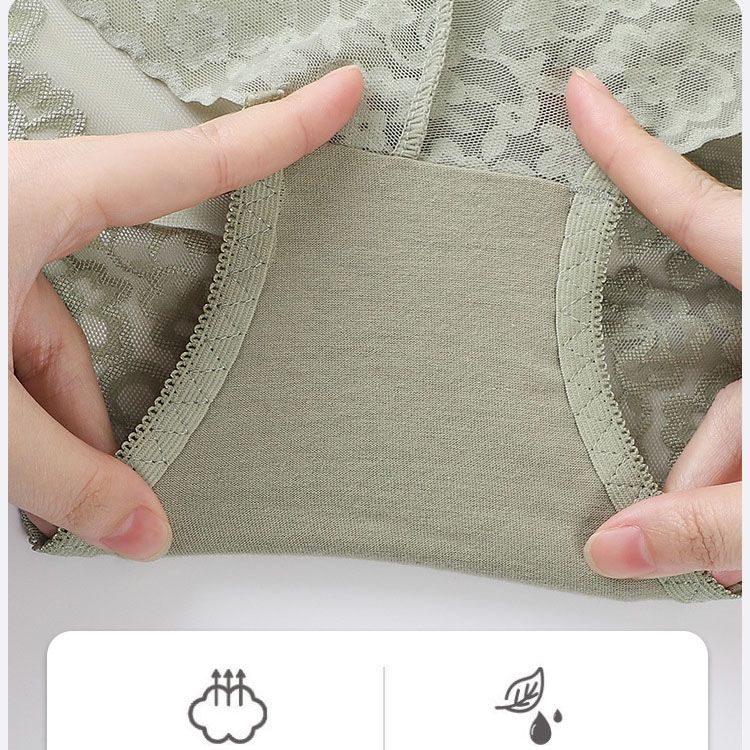 Lahja valinta - 5PCS naisten korkea vyötärö seksikäs pitsi pikkuhousut