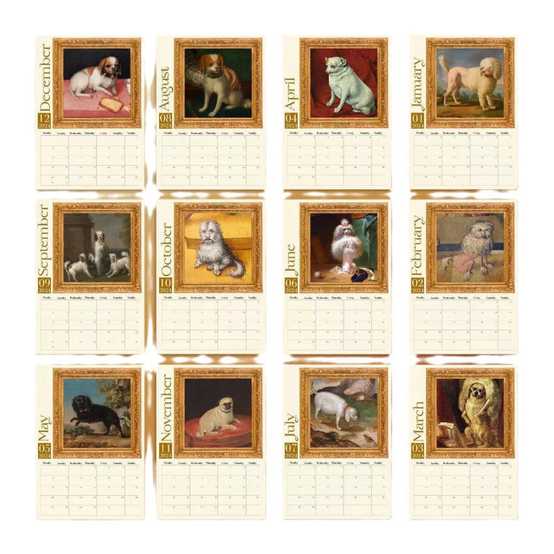 Luova Lahja * 2024 Kuvituskalenteri - Kummalliset Keskiaikaiset Koirat