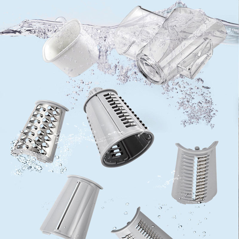 Multifunctionele keukengroente handmatige roterende hakset - met 5 messen