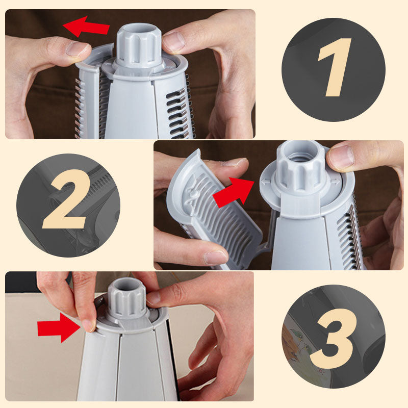 Multifunctionele keukengroente handmatige roterende hakset - met 5 messen