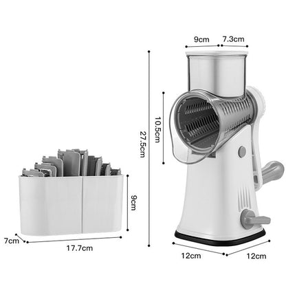 Multifunctionele keukengroente handmatige roterende hakset - met 5 messen