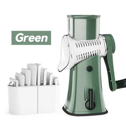 Multifunctionele keukengroente handmatige roterende hakset - met 5 messen