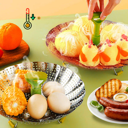 Ruostumattomasta teräksestä valmistettu laajennettava höyrystinkori