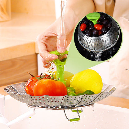 Ruostumattomasta teräksestä valmistettu laajennettava höyrystinkori