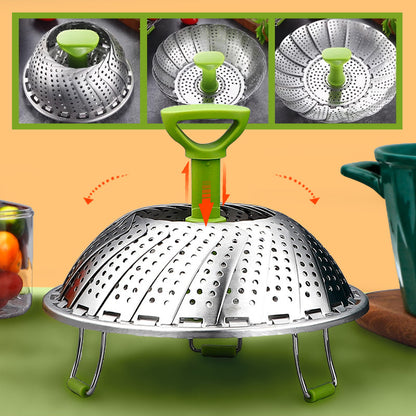 Ruostumattomasta teräksestä valmistettu laajennettava höyrystinkori